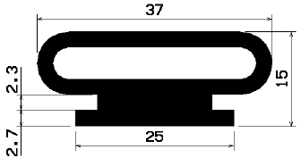 RT 2249 - EPDM-Kautschukprofile - Rolltor- und Fingerschutzprofile