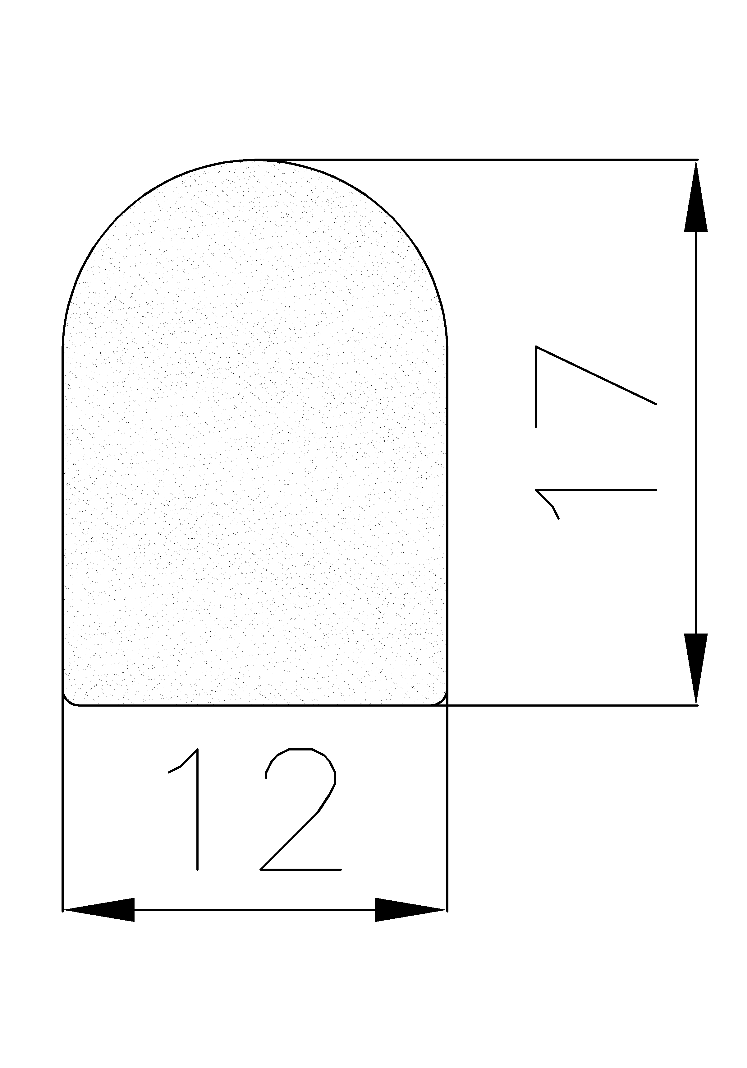 7870403KG - EPDM sponge profiles - Semi-circle, D-profiles