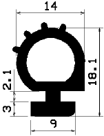 RT 2292 - EPDM gumiprofilok - Gördülő ajtó - ujjvédő profilok