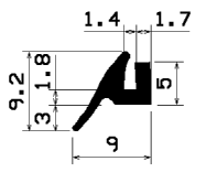 TU1- 2416 - EPDM-Gummi -Profile - U-Profile