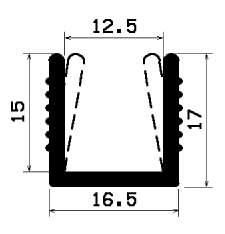 TU1- 2423 - EPDM-Gummi -Profile - U-Profile