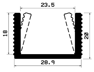 TU1- 2424 - rubber profiles - U shape profiles