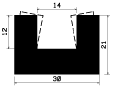 TU1- 2457 - rubber profiles - U shape profiles