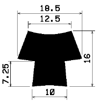 T 2419 - rubber profiles - Cover and T-profiles