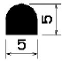 HR 2418 - silicone rubber profiles - Semi-circle, D-profiles