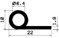 FN 1507 - EPDM-Gummi-Profile - Fahnenprofile bzw. P-Profile