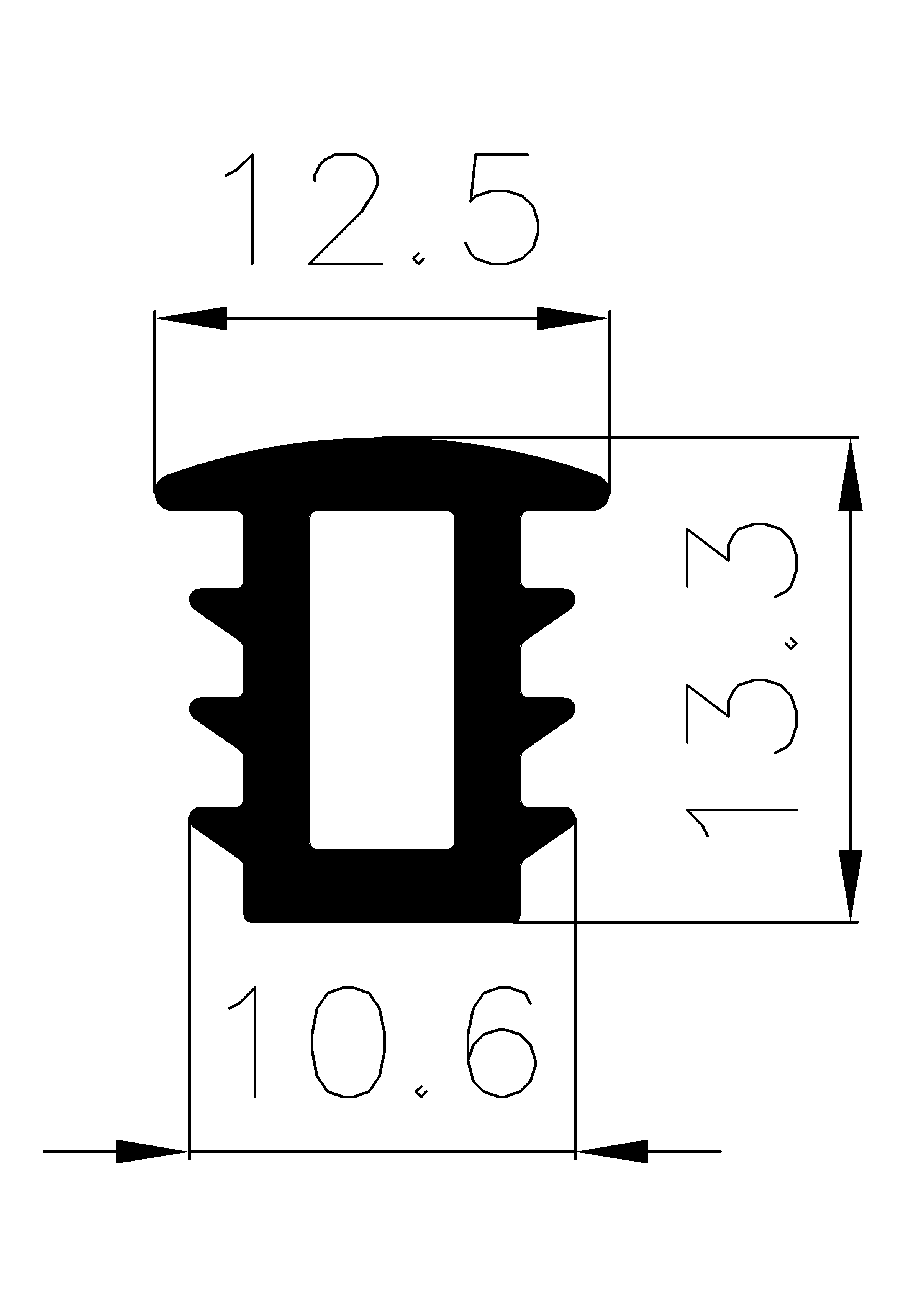 8740160KG - silicone rubber profiles - Cover and T-profiles