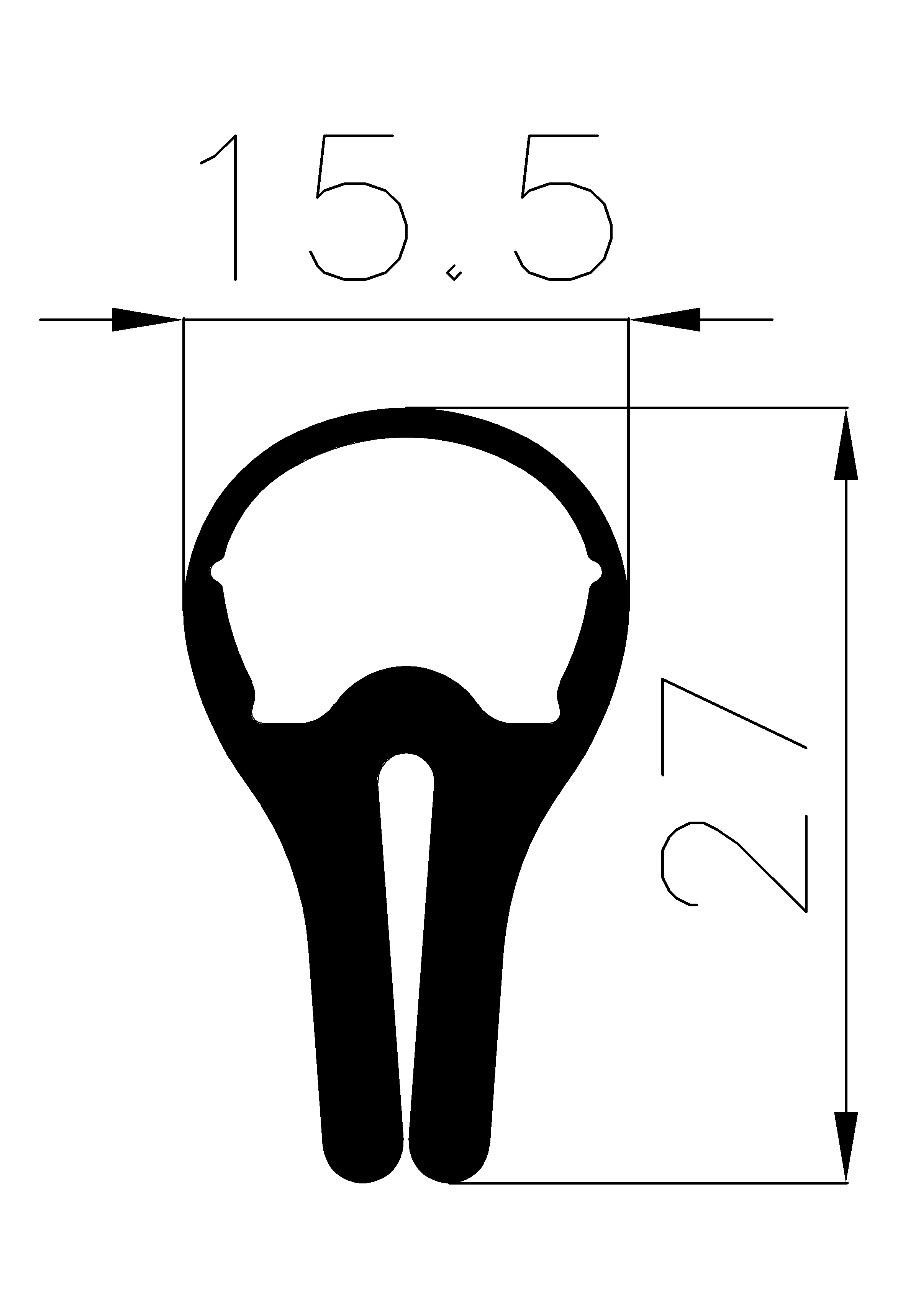 9240360LKG - without metal insert - Edge protection profiles