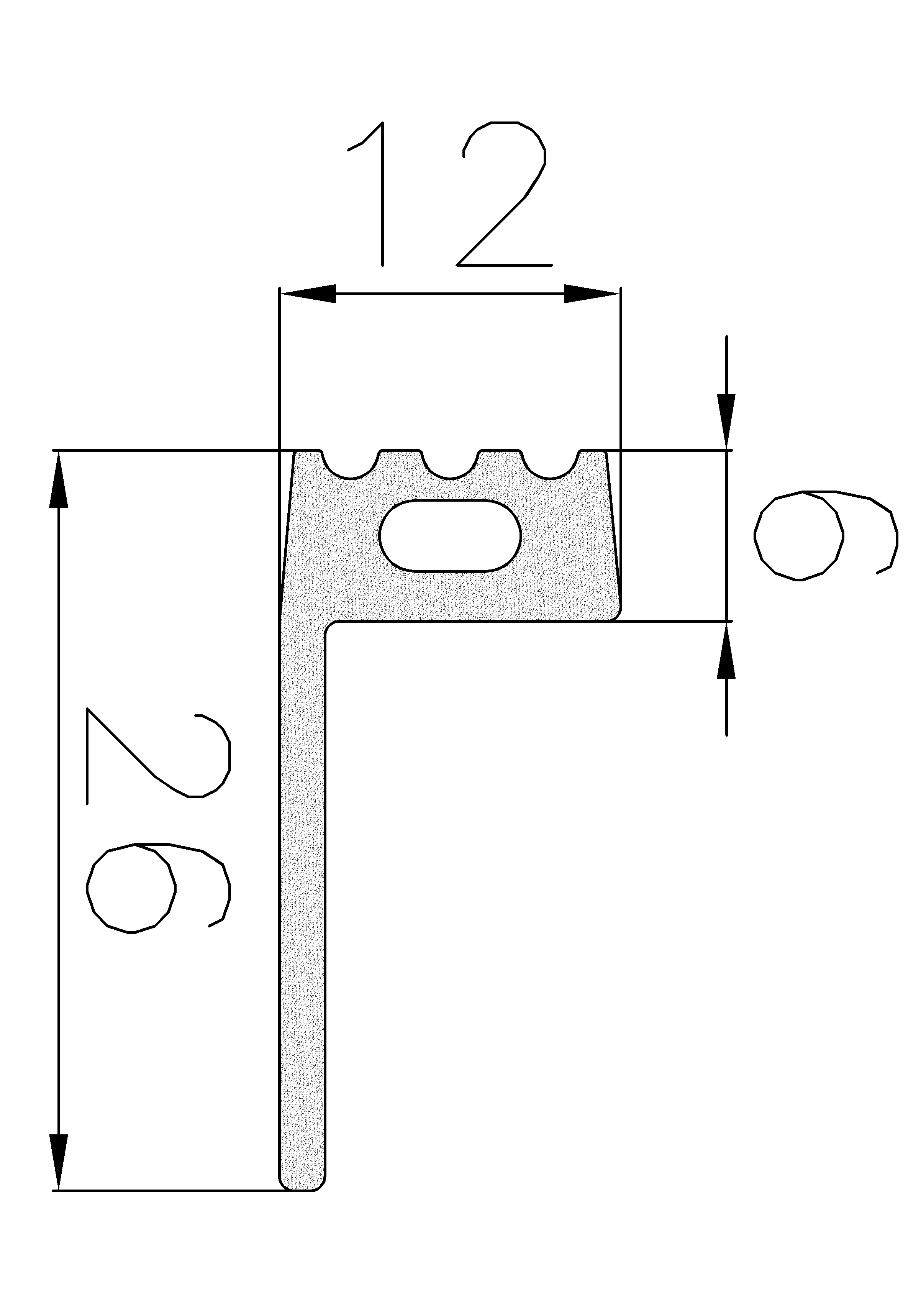 9800403KG - Schaumgummiprofile bzw. Moosgummiprofile - Fahnenprofile bzw. P-Profile