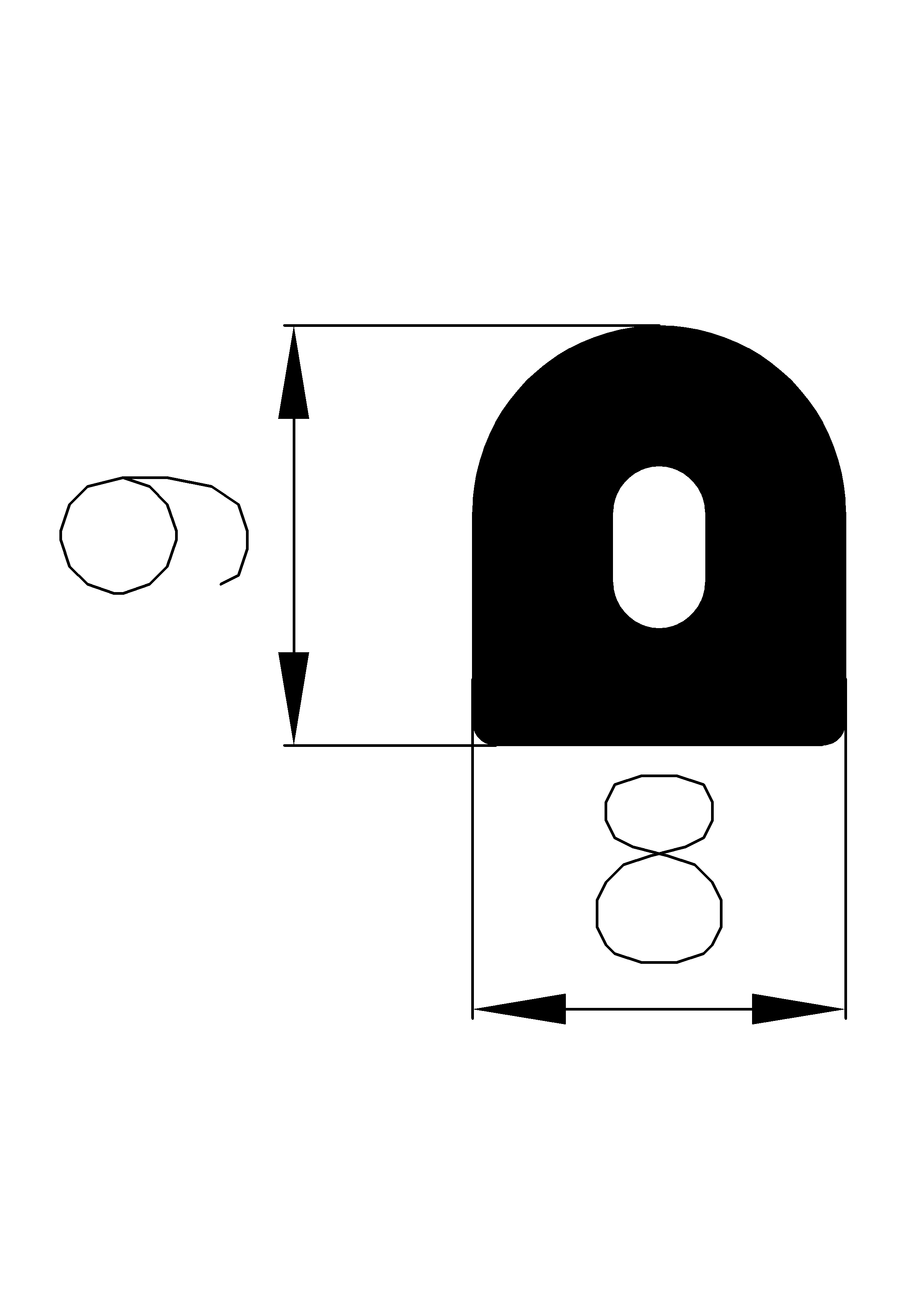 9950155KG - EPDM-Gummiprofile - Halbrundprofile / D-Profile