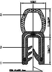 B_COEX001 - with coextruded metal insert - Edge protection profiles