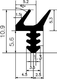 FA - G147 - EPDM Gummi-Profile - Abdeckung und T-Profile