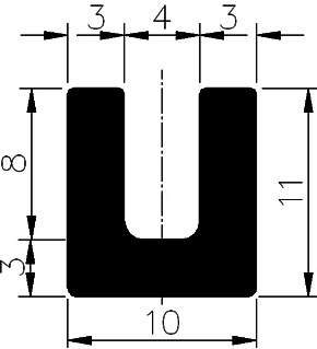 TU1 - G263 - silicone profiles - U shape profiles
