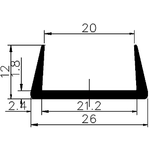 TU1 - G290 - rubber profiles - U shape profiles