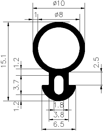 AU - G336 - EPDM profiles - Spacer and bumper profiles