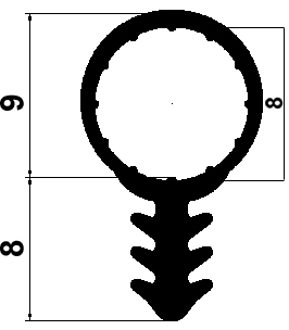 Z1 - G499 - Silikongummi-Profile - Türscheiben- Fensterdichtungsprofile