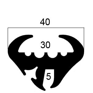 KL - G531 - EPDM-Befestigungsprofile - Klemmprofile / Befestigungs- und Dichtungsprofile