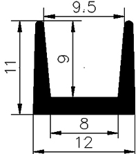 TU1 - G541 - EPDM-Gummi -Profile - U-Profile