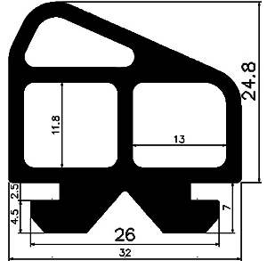 RT - G566 - EPDM-Kautschukprofile - Rolltor- und Fingerschutzprofile