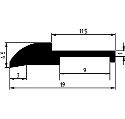 SO - G574  4,5×19 mm - Other gasket profiles