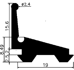 RT - G591 - EPDM-Kautschukprofile - Rolltor- und Fingerschutzprofile