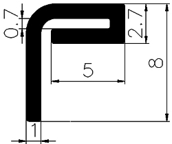 SDL - G609 - fémbetét nélküli - Élvédő profilok