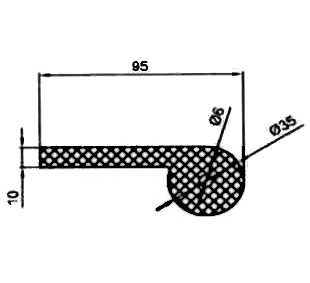 FN - G647 - rubber profiles - under 100 m - Flag or 'P' profiles