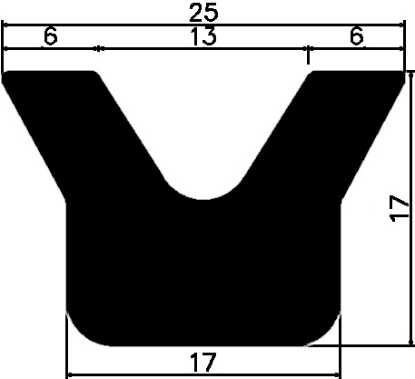 HR - G649 - EPDM gumiprofilok - Félkör alakú, D-profilok