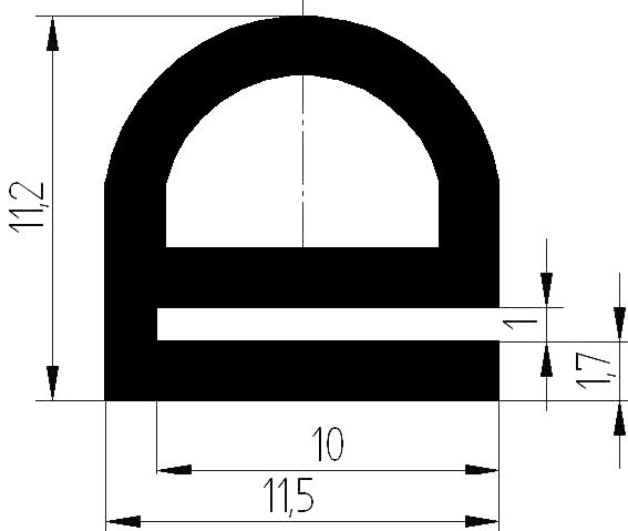 RT - G681 - EPDM rubber profiles - Sliding door – finger-guard profiles