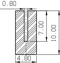 MZS - G683 10×4,8×0,8 - sponge profiles - U shape profiles