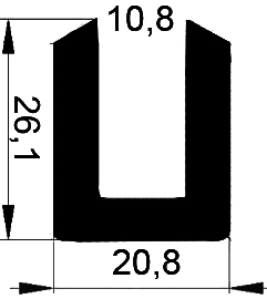 TU1 - G698 - EPDM-Gummi -Profile - U-Profile