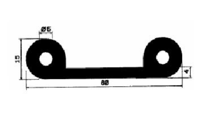 FN 2493 - EPDM profiles - Flag or 'P' profiles