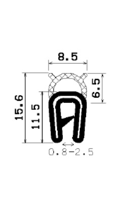 SD-0648 - coextrudált fémbetéttel - Élvédő profilok