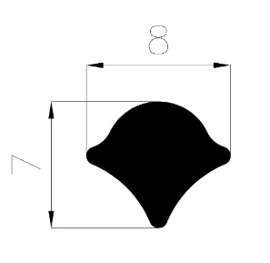 17330170KG - stretcher EPDM profiles - Stabilizing and stretcher profiles