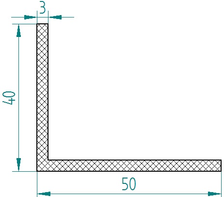 8700370KG - gumi profilok - Szögalakú profil / L-profil