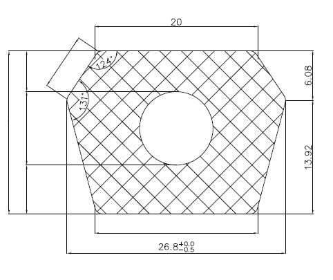 9910360KG - EPDM-Gummiprofile - Auflageprofile / Pufferprofile