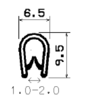 SD-0028 172 mm - Co-Ex-Profile mit Metalleinsätze - Kantenschutzprofile