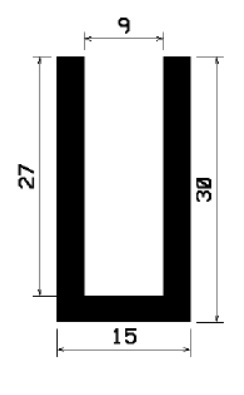 TU1- 1028 - EPDM-Gummi -Profile - U-Profile