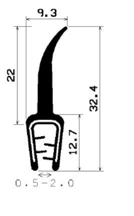 SD-0053 - with coextruded metal insert - Edge protection profiles