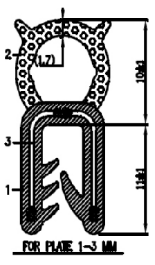 B_COEX011 - Co-Ex-Profile mit Metalleinsätze - Kantenschutzprofile