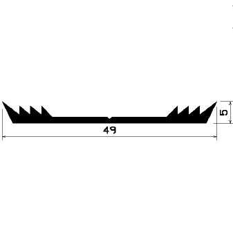 F - 0414 1B= 50 m - EPDM-Profile - Schutzmaskenprofile