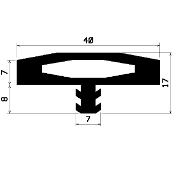 FA - 2114 - EPDM Gummi-Profile - Abdeckung und T-Profile