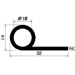 FN 0825 1B= 50 m - rubber profiles - under 100 m - Flag or 'P' profiles FN 0825 1B= 50 m - rubber profiles - under 100 m - Flag or 'P' profiles