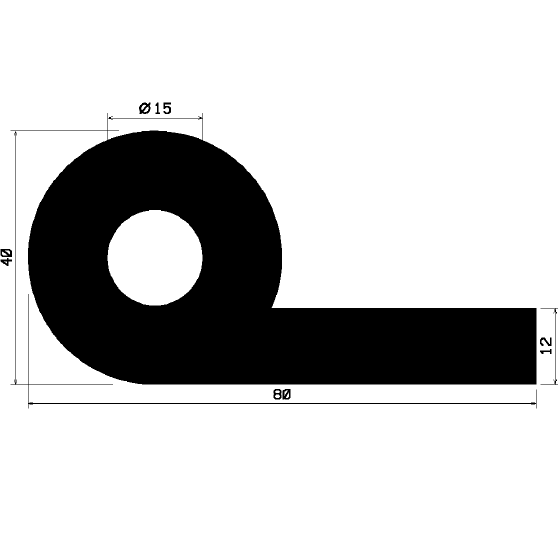 FN 1235 - EPDM-Gummi-Profile - Fahnenprofile bzw. P-Profile