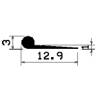 FN - 1255 - EPDM gumiprofilok - Lobogó vagy 'P' alakú profilok