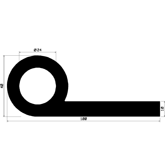 FN 1918 - rubber profiles - under 100 m - Flag or 'P' profiles