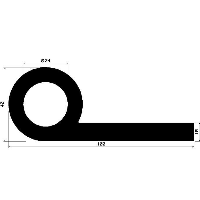 FN 1918 - Gummiprofile - unter 100 m lieferbar - Fahnenprofile bzw. P-Profile