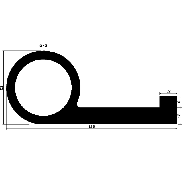 FN 2251 - EPDM-Gummi-Profile - Fahnenprofile bzw. P-Profile