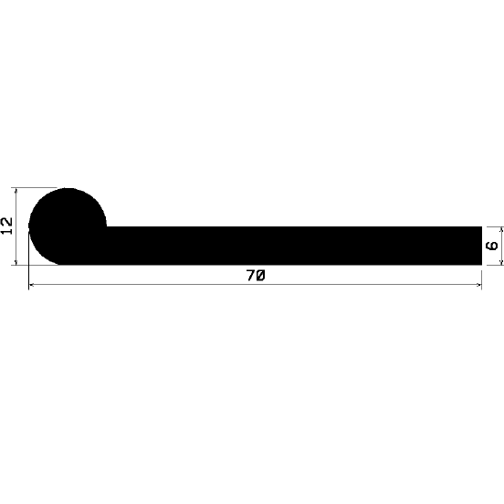 FN 2255 - EPDM-Gummi-Profile - Fahnenprofile bzw. P-Profile