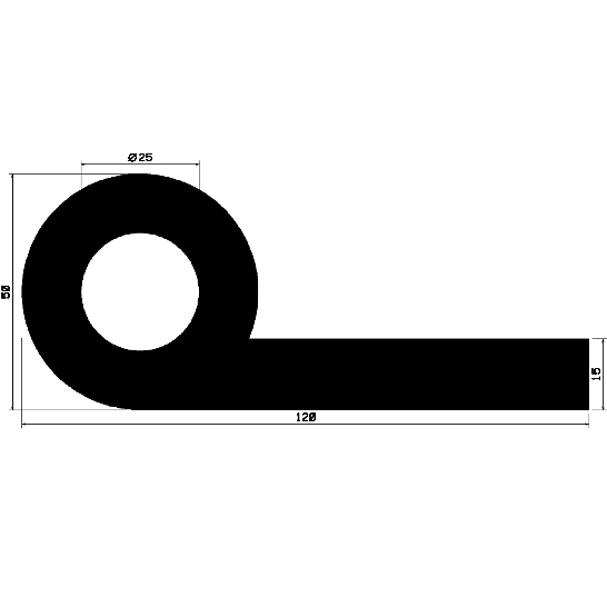 FN 2295 - EPDM-Gummi-Profile - Fahnenprofile bzw. P-Profile